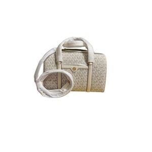 NWT Michael Kors White and Gold Women's Bag